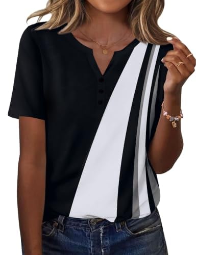 Zeagoo Short Sleeve V Neck Tops Deal