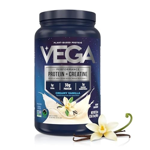 Vega Protein + Creatine 30g Plant-Based Drink Mix (Vanilla) 2 x 33.9-Oz Deal