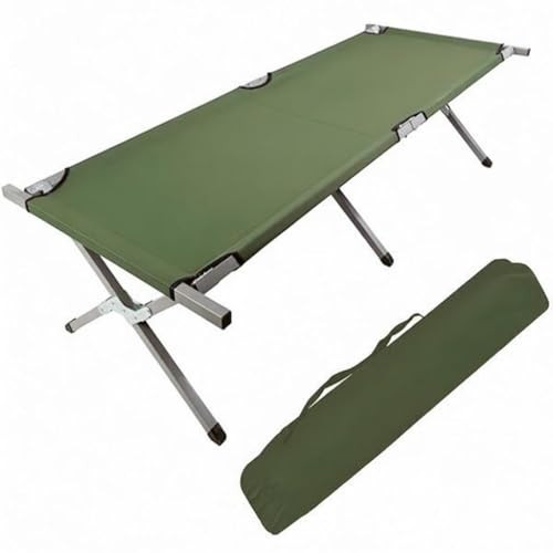HOMSUPPLIE'S Folding Outdoor Cots with Carry Bag (Green)