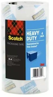 Scotch Heavy Duty Shipping Packaging Tape (4-Pack) Deal