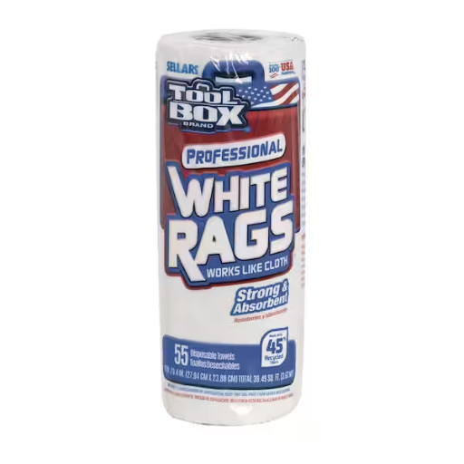 Home Depot ToolBox Professional White Rags (55 Count)