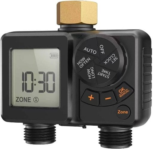 Sprinkler Timer 2 Zone with Brass Inlet