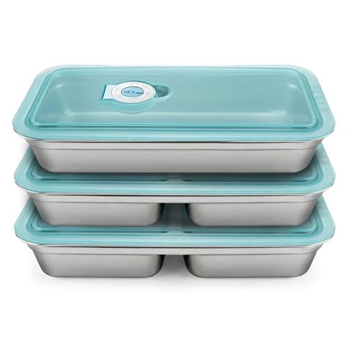 3-Pack Stainless Steel Snack Containers with Leakproof Lids Deal