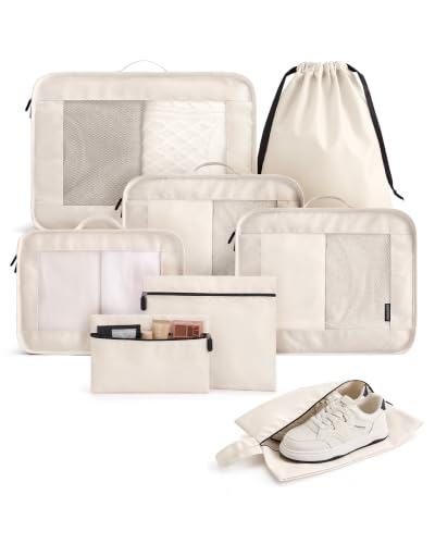 LIGHT FLIGHT Travel Packing Cubes -8pcs Deal