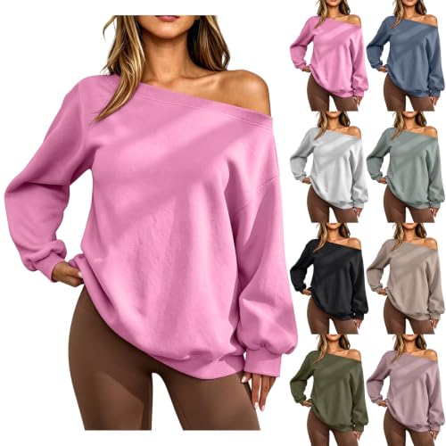 Off the Shoulder Sweatshirt for Women