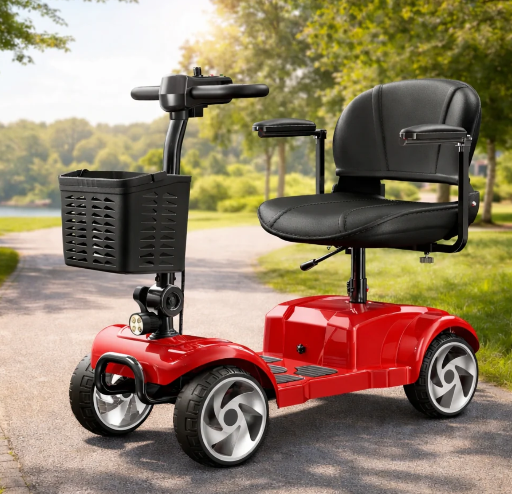 4 Wheel Electric Mobility Scooter 20 Miles Range 330lb Capacity Deal