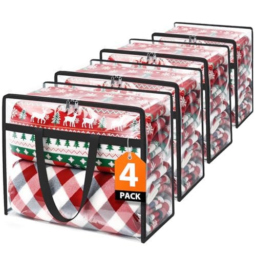 Clear Large Storage Bags - 4-Pack  