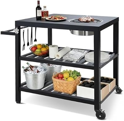 Outdoor Grill Cart with Grill Kit Deal