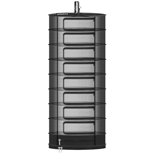 SPONDWILD 2' Diameter 9-Layer Hanging Herb Drying Rack Deal