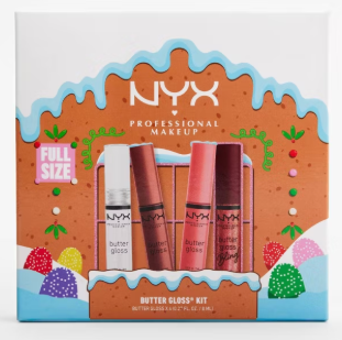 NYX 4pc Professional Makeup Butter Gloss Holiday Vault Lip Gloss Set