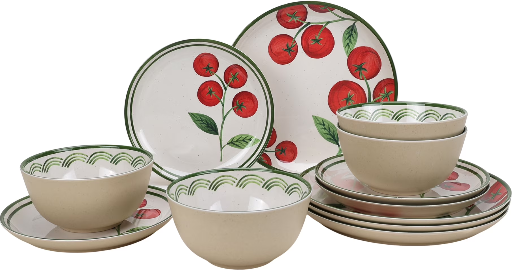 Better Homes & Gardens 12-Piece Bamboo Melamine Dinnerware Set
