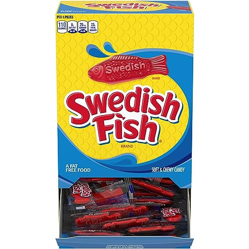 Swedish Fish Individually Wrapped, Bulk Candy, 240 Count Box