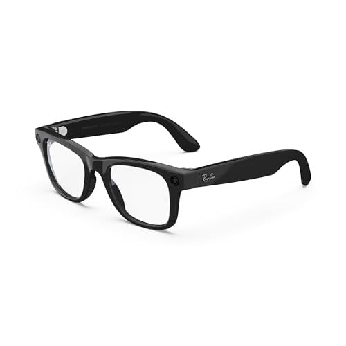 Ray-Ban Meta Wayfarer Smart Glasses (Shiny Black/Clear Lenses) Deal