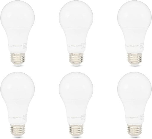 Amazon Basics Dimmable A19 15W (100W Equivalent) LED Light Bulbs 6-Pack Deal