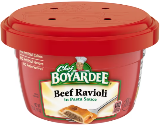 Chef Boyardee Beef Ravioli in Pasta Sauce, Microwavable Meal, 7.5 oz Bowl