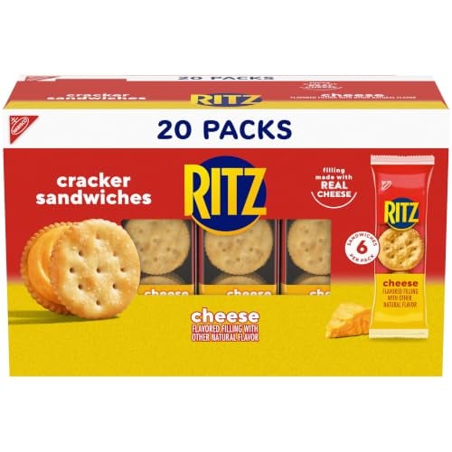 RITZ Cheese Sandwich Crackers 20 Snack Packs Deal