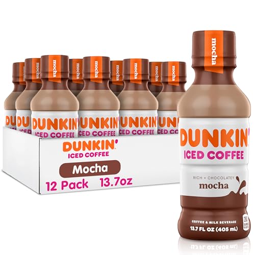 Dunkin' Donuts Mocha Iced Coffee 12-Pack, 13.7 Fl Oz