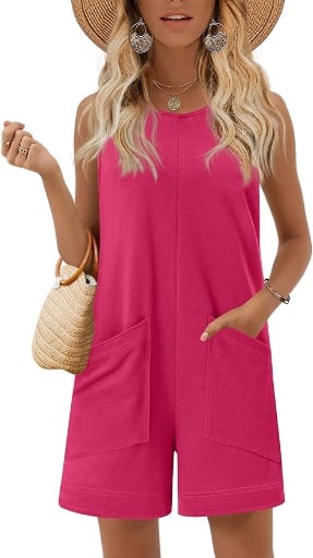 Ekouaer Romper Sleeveless Jumpsuit with Pocket Deal