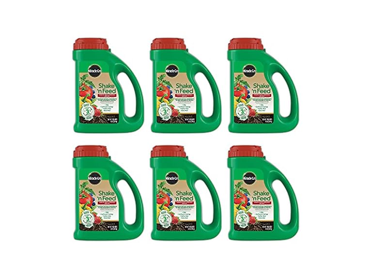 Miracle-Gro Shake 'N Feed Tomato, Fruit & Vegetable Plant Food 4.5 lb, 6-Pack