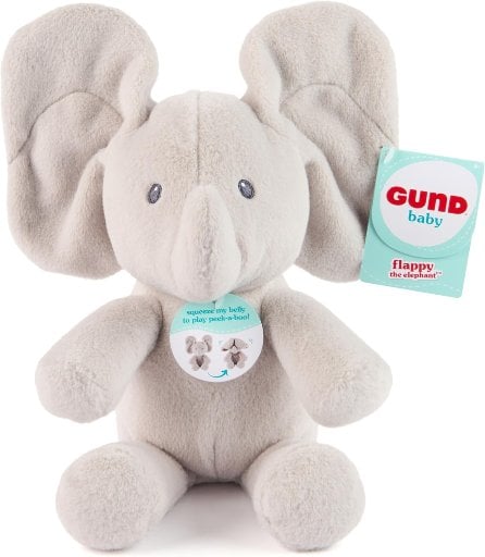 (Prime Deal) Gund Baby Peek-a-Boo Flappy Elephant Plushie 7"