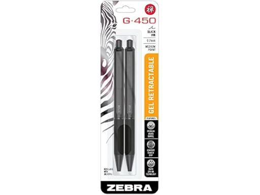 Zebra Pen G-450 Retractable Gel Pen 2-Pack
