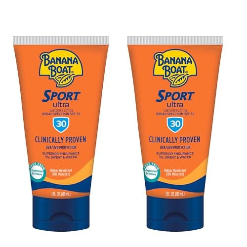 Banana Boat Sport Ultra Sunscreen Lotion SPF 30 Travel Size 3oz Twin Pack Deal