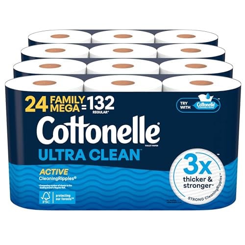 Cottonelle Toilet Paper Family Mega Rolls 2 x 24-Pack 353-Sheets