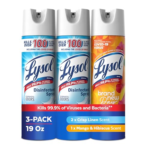 3-Pack 19-oz Lysol Disinfectant Spray (Crisp Linen & Mango) Deal