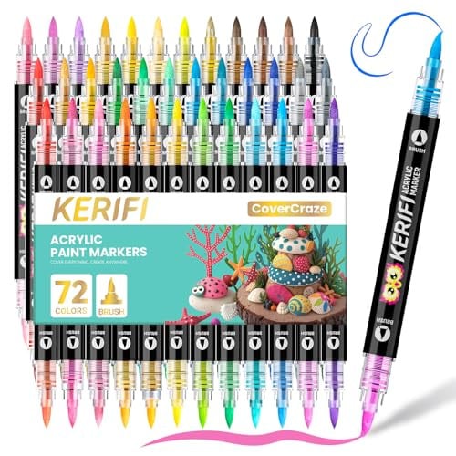 Acrylic Paint Markers, Dual Tip, 36 Count, 72 Colors Deal