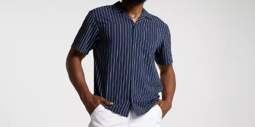 VRST Men's Performance Resort Shirt Pure Black Print