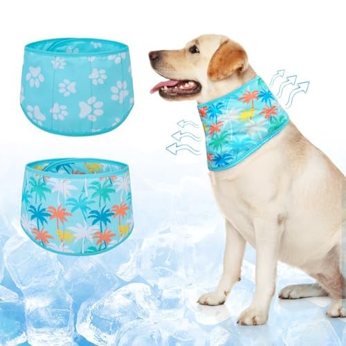 BEAUTYZOO Instant Cooling Dog Bandanas 2-Pack (Medium & Large) Deal