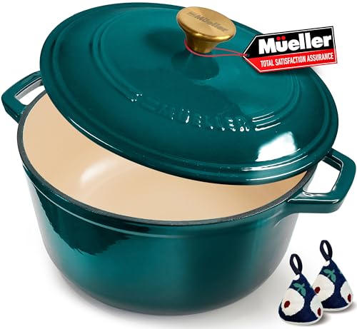 Mueller DuraCast 6 Quart Enameled Cast Iron Dutch Oven Pot with Lid Deal