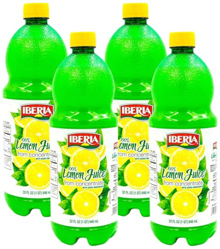 4-Pack 32-Oz Iberia 100% Lemon Juice from Concentrate