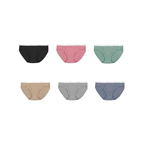 Hanes Womens Ribbed Cotton Underwear 6-Pack