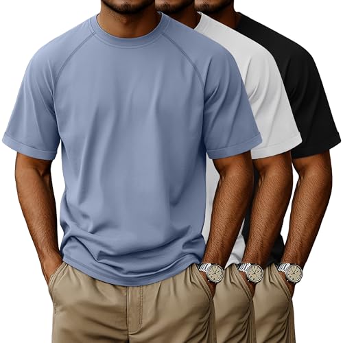 Evervibe Men’s Big and Tall Cotton T-Shirts 3-Pack