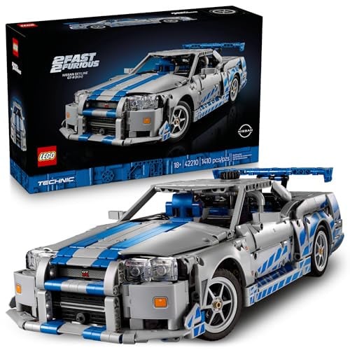 LEGO Technic 1410-Piece 2 Fast 2 Furious Nissan Skyline GT-R (R34) Car (42210)