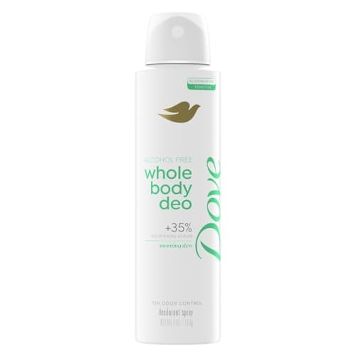 Dove Whole Body Deo Alcohol Free Deodorant Spray for Women (Morning Dew) 4-Oz