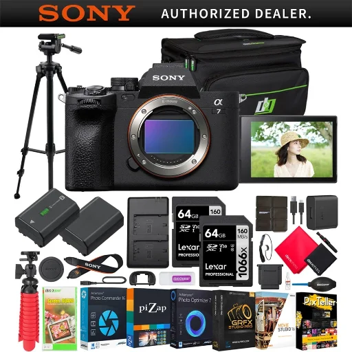 Sony a7 IV Mirrorless Full Frame Camera Body ILCE-7M4 + Pro Accessories Bundle