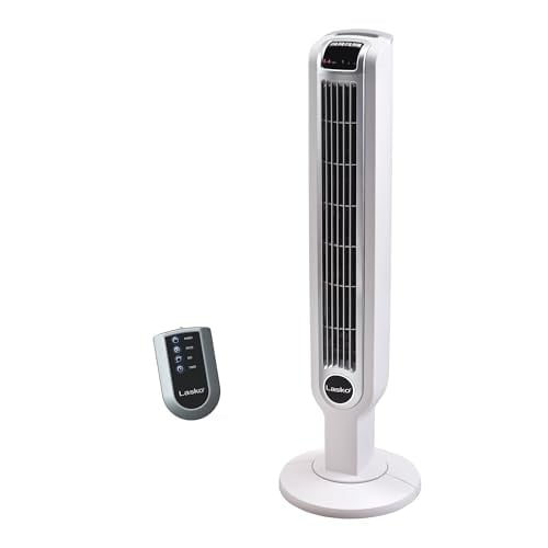 Lasko 36" Oscillating Tower Fan w/ Remote Control & 7-Hour Timer Deal
