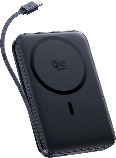 Baseus Picogo Qi2.2 25W 10000mAh Magsafe Portable Charger Power Bank w/ Built-in 45W USB-C Cable