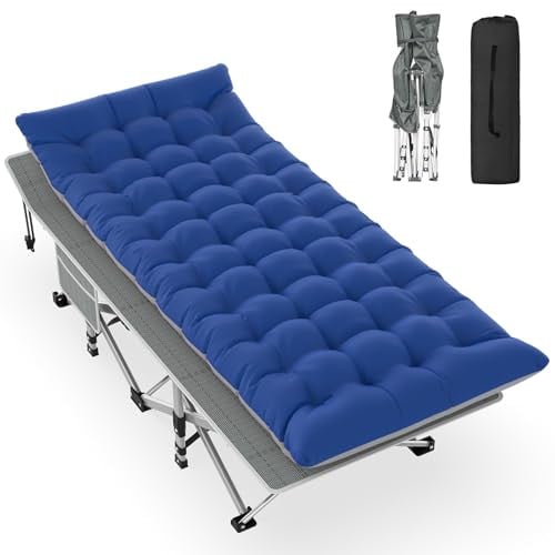Slendor 75" x 28" 1200D Portable Folding Camping Cot w/ 2-Sided Mattress Deal