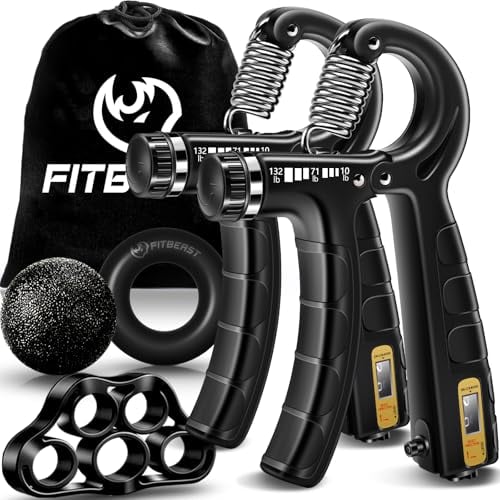 FitBeast 5-Piece Hand Grip Strength Workout Kit w/ 2 Hand Grippers Deal