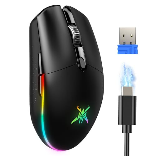 Tecknet RGB 8000 DPI 6-Buttons Rechargeable Wireless Optical Gaming Mouse
