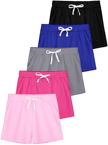 QWE 5 Pack Girls Athletic Shorts Deal