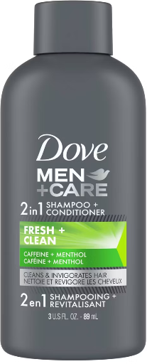 Dove Men+Care Fresh & Clean 2-in-1 Shampoo & Conditioner 3 fl oz & 1 oz Woman Deodorant-Spray