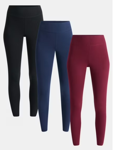 3-Pack Time and Tru Women's High Rise Leggings