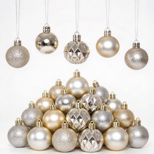 HipTree 24-Count Christmas Ball Ornaments