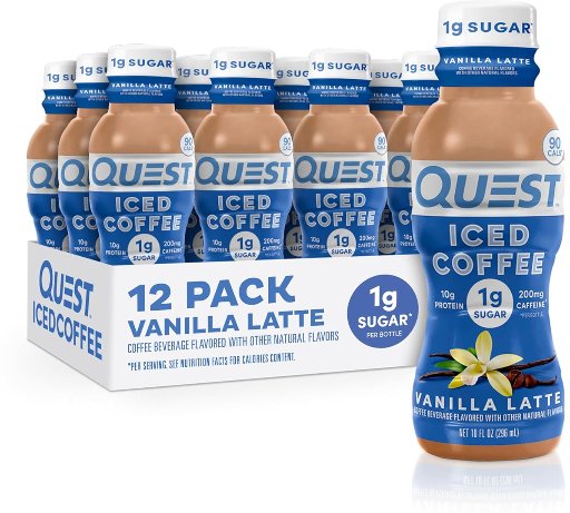 12-Pack 10-Oz Quest Iced Coffee (Vanilla Latte)