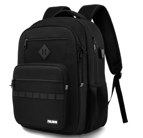 FIBLUNOM Black Backpack for Women Laptop