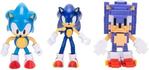 Sonic the Hedgehog 35th Anniversary Action Figures 3-Pack 4"